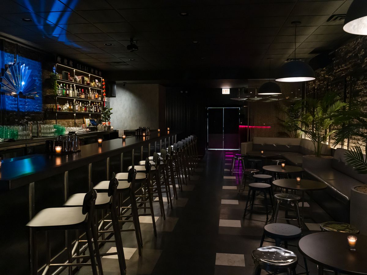 An open kitchen inside a restaurant.