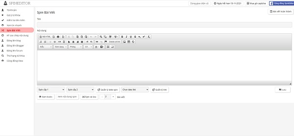 Phần mềm SEO kiểm tra từ khóa nổi tiếng Spineditor