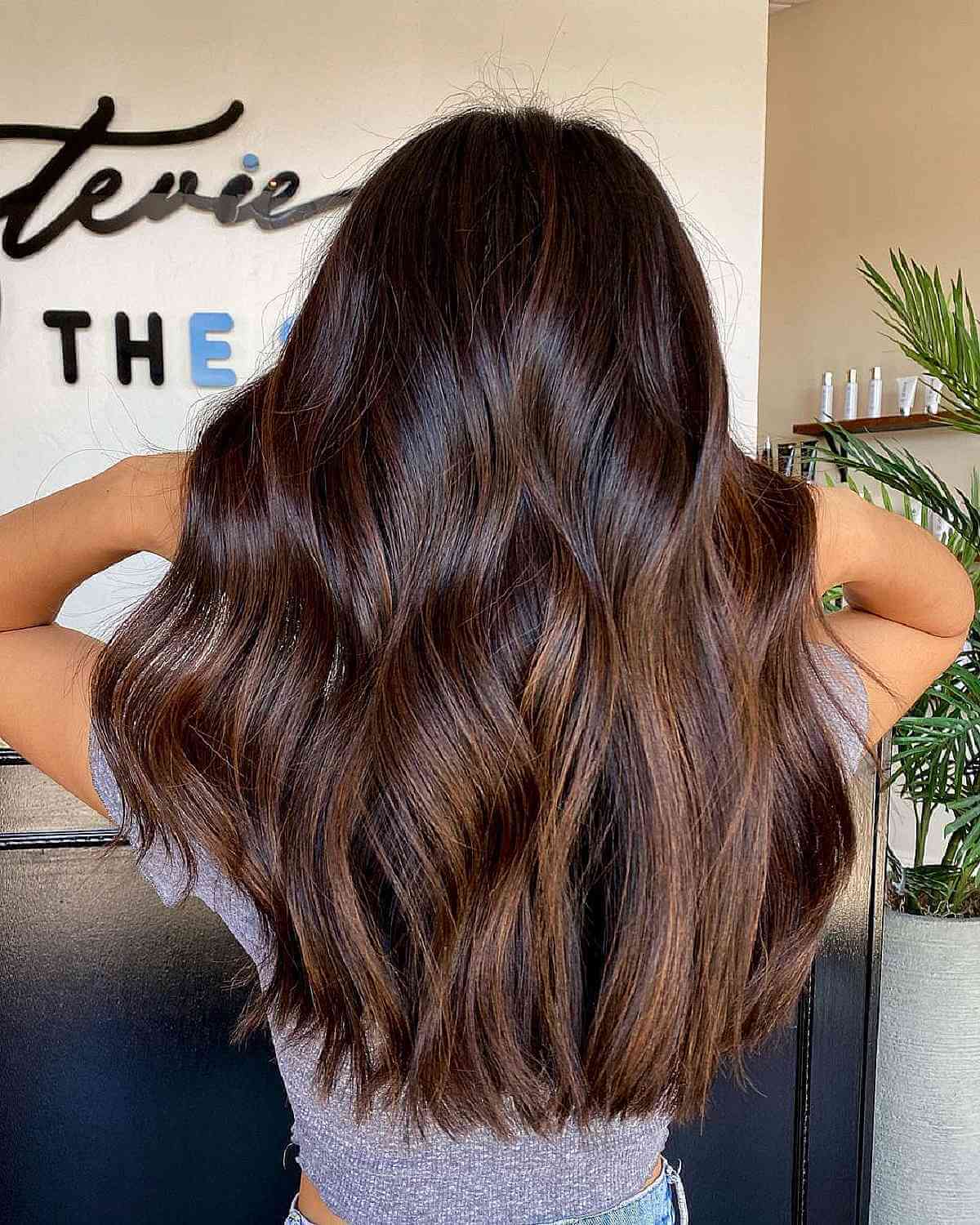 Hand-Painted Auburn Balayage Hair